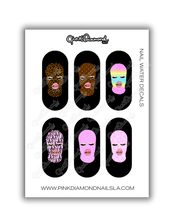 Load image into Gallery viewer, Nail water decals - Ski mask (Designer)
