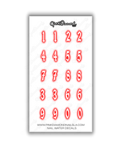 Cargar imagen en el visor de la galería, Nail water decals - Olde English Airbrush Numbers
