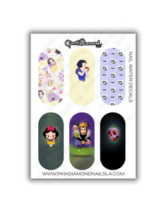 Nail water decals - Snow white & The evil queen