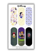 Load image into Gallery viewer, Nail water decals- XL Snow White &amp; The evil queen
