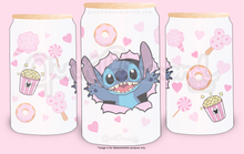 Load image into Gallery viewer, Stitches Disney adventure - Frost glass can tumbler (16oz)
