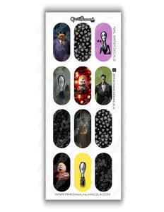 Nail water decals - The Adams family collection