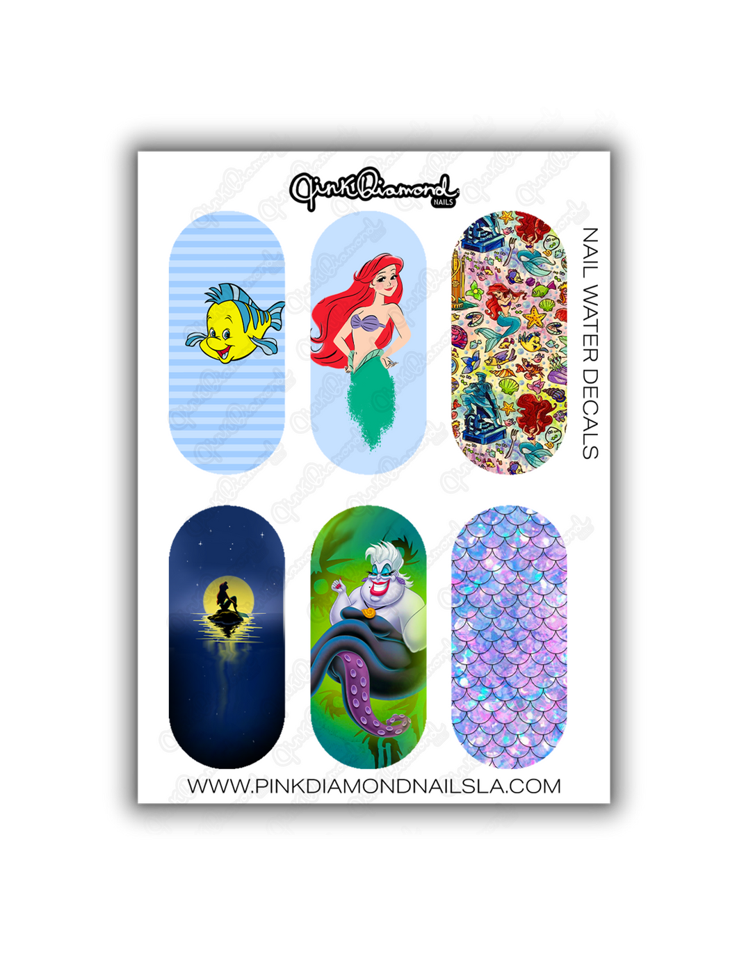 Nail water decals - The little mermaid