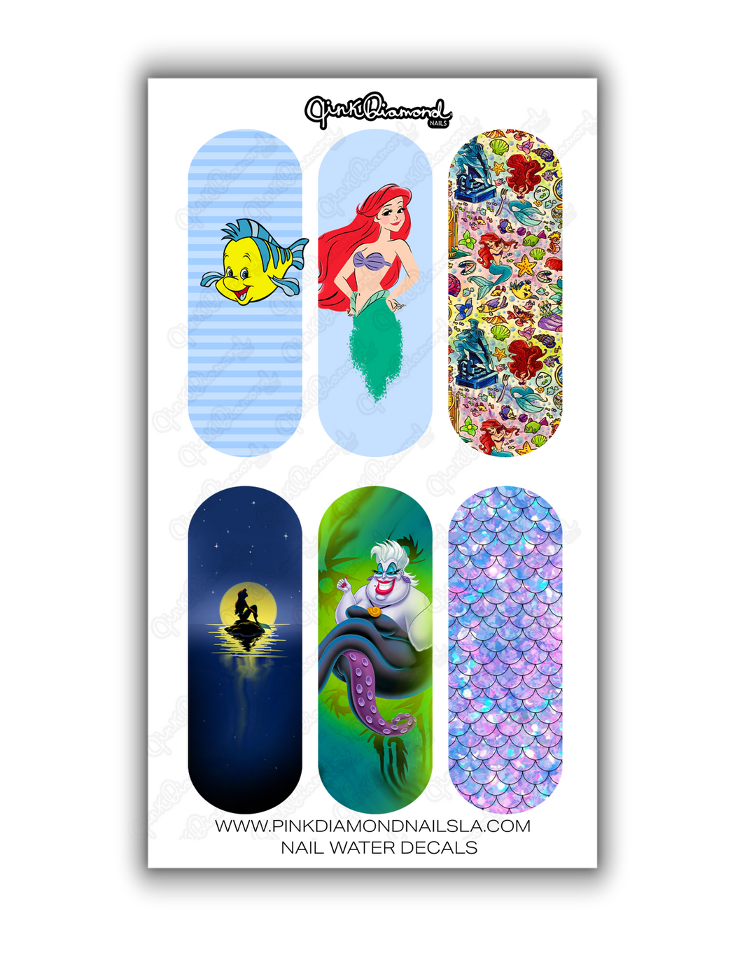 Nail water decals- XL The little mermaid