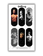 Load image into Gallery viewer, Nail water decals - XL Tupac
