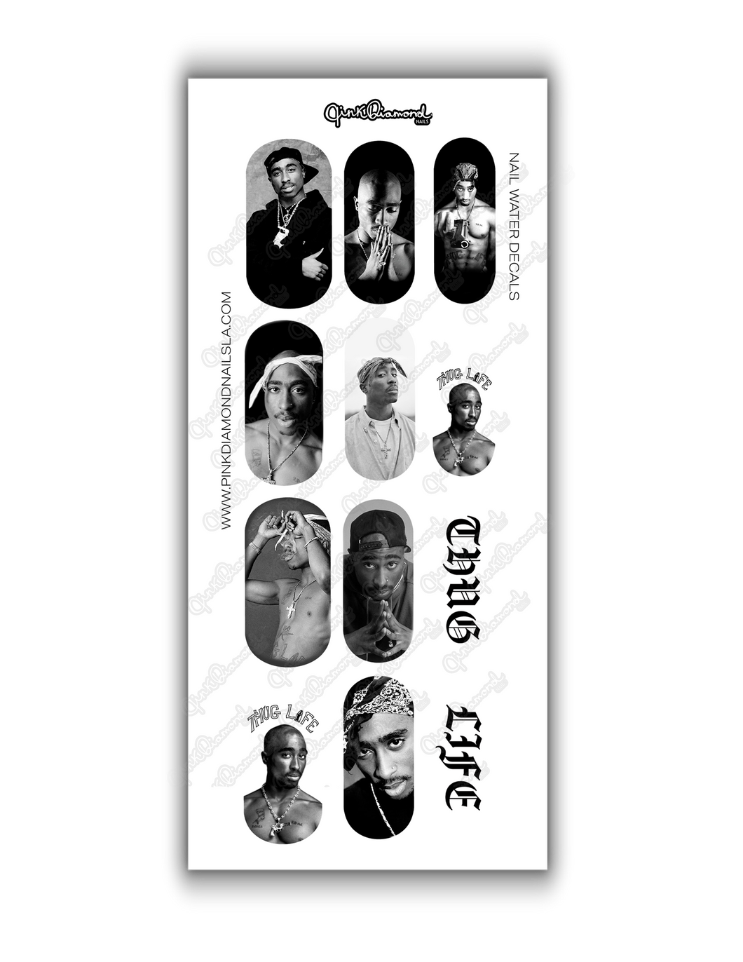 Nail Water Decals - Thug Life (Tupac collection #1)