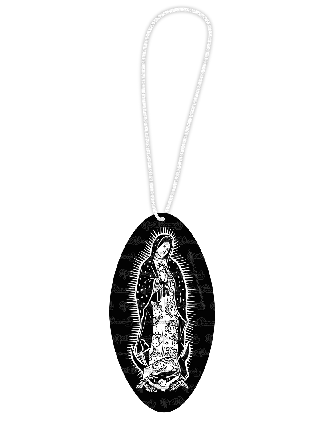 Virgin Mary (Black & White)  - Hangable ornaments