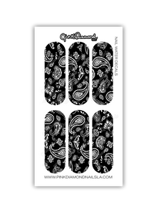Nail water decals - XL Bandana pattern