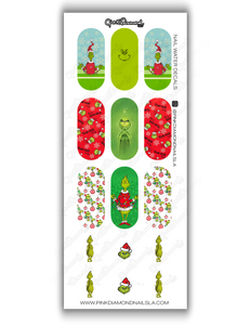 Nail water decals - the grinchmas Mix (12ct)