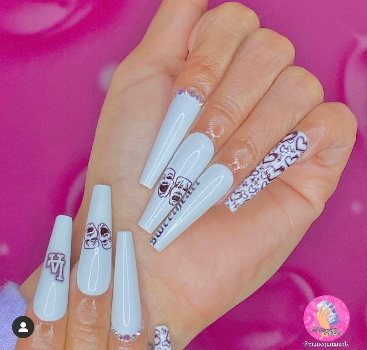 90s Airbrush Nail Art Decals Waterslide Nail Decals Jokers Girl Chola Nail  Art Mancure Nail Decoration kit Smile Now cry Later Sgv sad Girl Chicano
