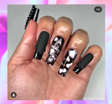 Load image into Gallery viewer, Nail water decals - Old school airbrush mix (Black edition)
