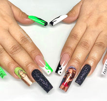 Load image into Gallery viewer, Nail water decals - XL Bad bunnies summer Mix
