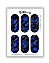 Load image into Gallery viewer, Nail water decals - Old school airbrush mix (Black edition)
