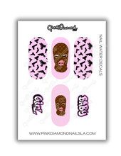 Load image into Gallery viewer, Nail water decals - Ski mask &amp; Baby girl
